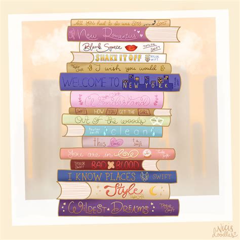 taylor swift book stack